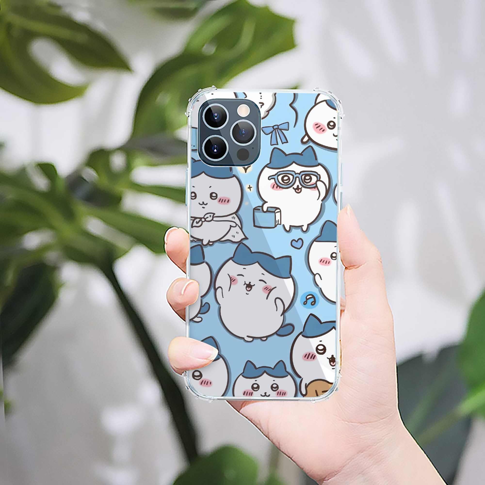 （画像用） ちいかわ Chii-kawa 【iPhone 12シリーズ対応】透明スマホケース（クリアソフトケース）